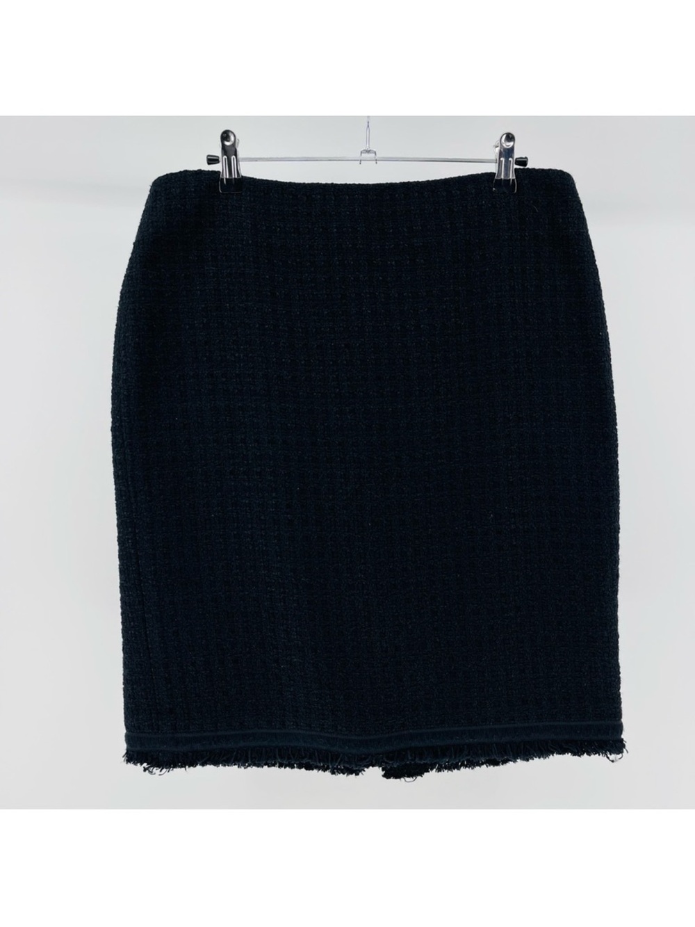 Talbots Black Tweed Textured Knit Cotton Blend Pencil Skirt, Women's 10 Petite